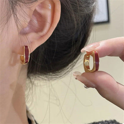 Orecchini clip doppia faccia quadrati