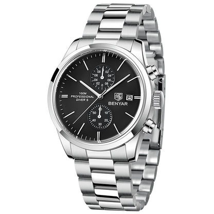 Orologio da uomo multifunzione impermeabile al quarzo