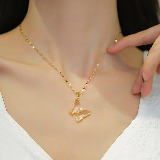 Set farfalla cristallo