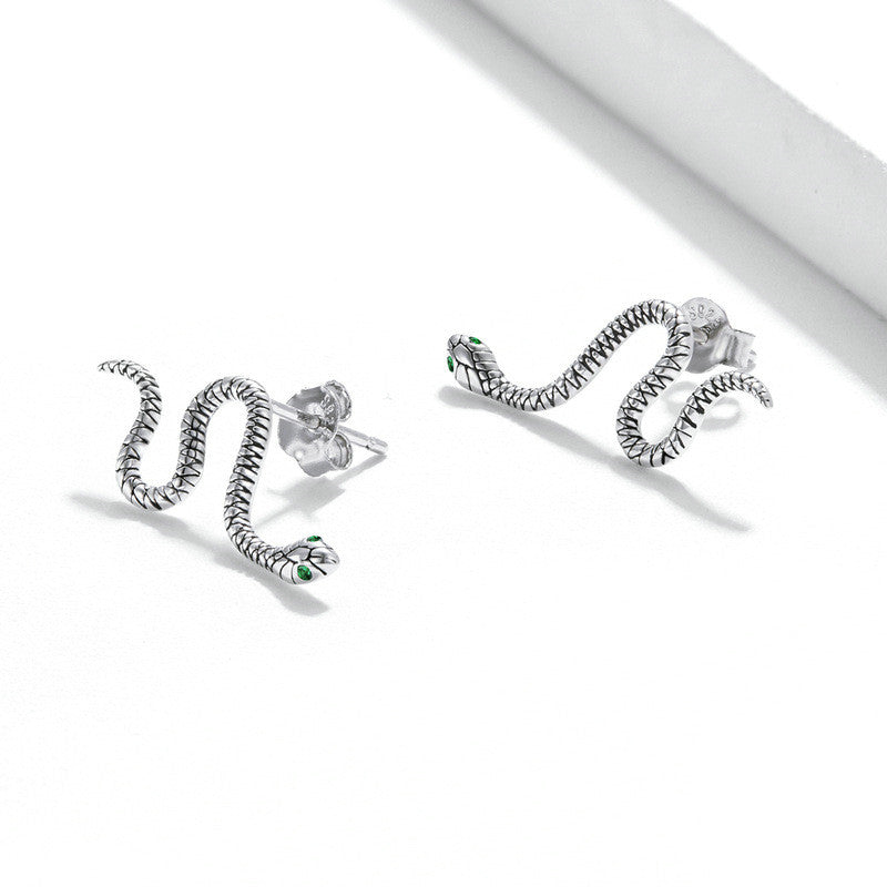 Orecchini serpente in argento