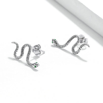 Orecchini serpente in argento