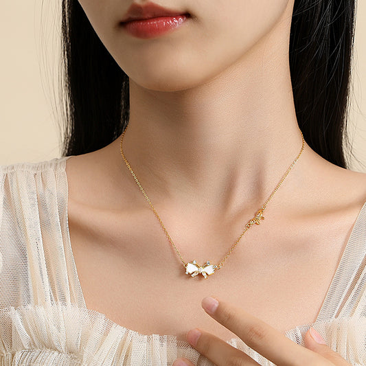 Collana farfalla argento 925 coreana