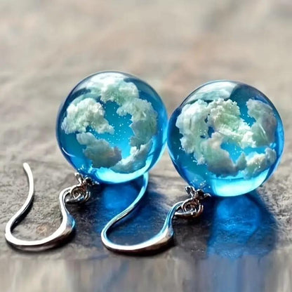 Orecchini sfera trasparente stile Mori