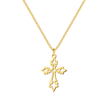 Collana croce gotica retrò