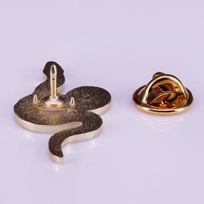 Spilla serpente floreale