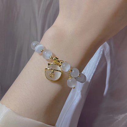 Bracciale perline opale vintage