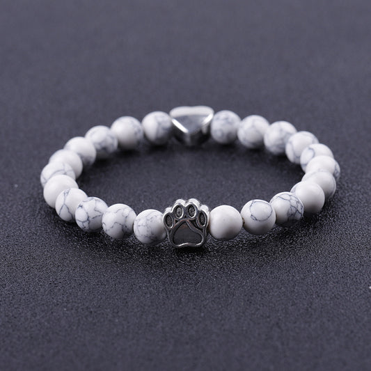 Bracciale occhio di tigre e cuore