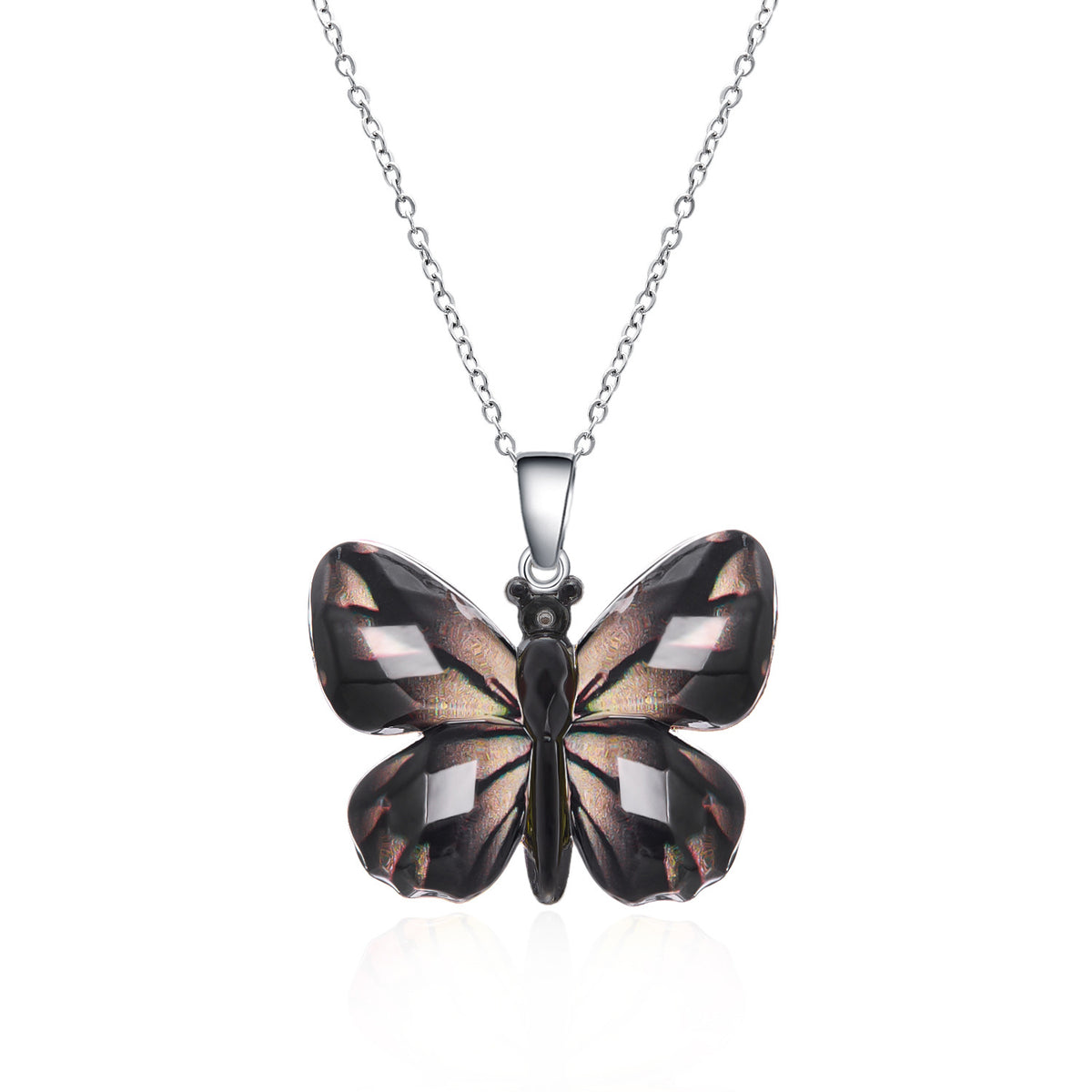 Collana farfalla retrò multicolore