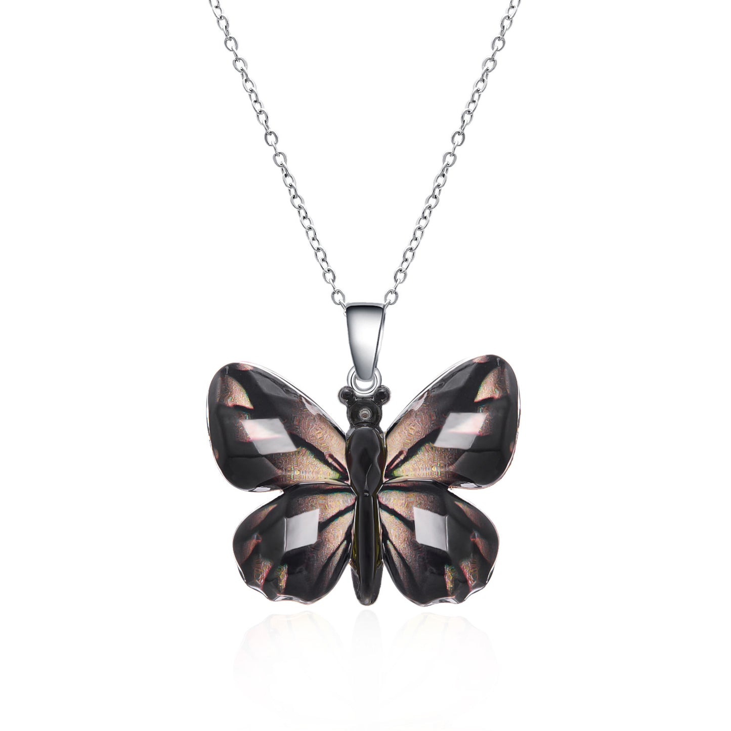 Collana farfalla retrò multicolore