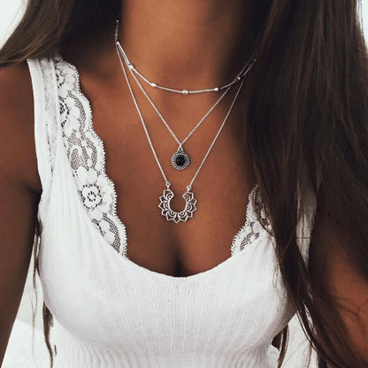 Collana Loto Strati Argento