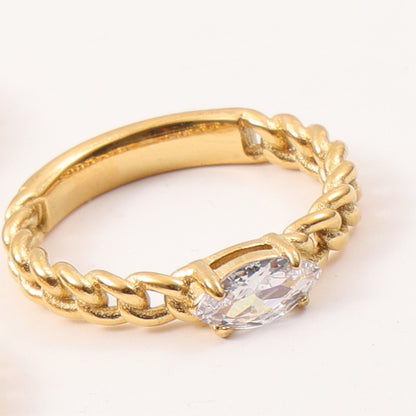 Anello zirconi oro