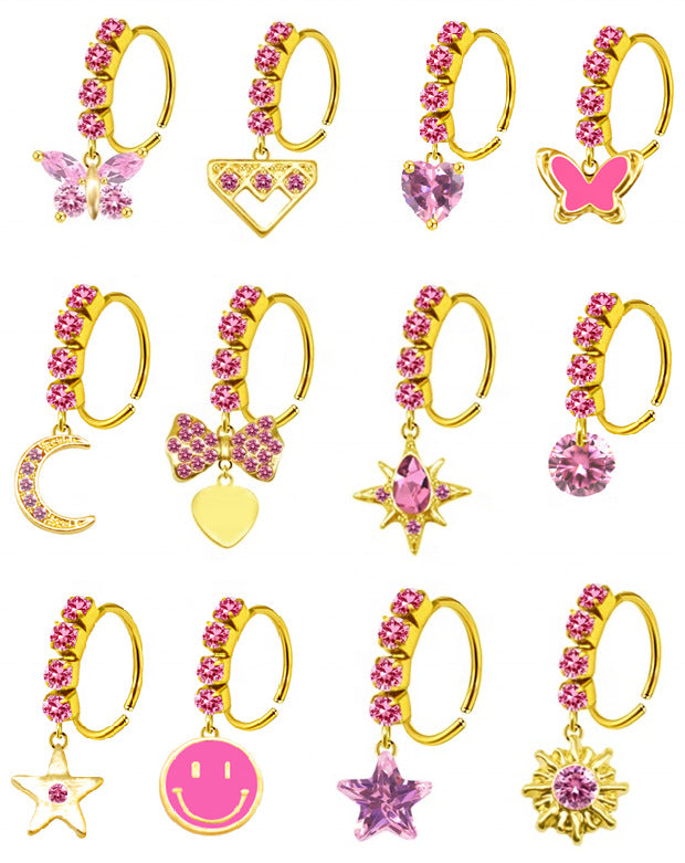Anello cuore farfalla foglie