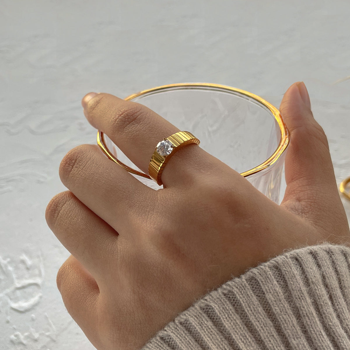 Anello Titanio 18K