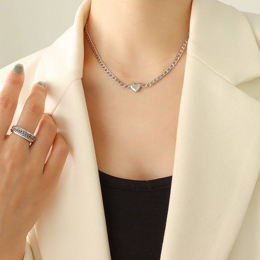 Collana pendente cuore oro