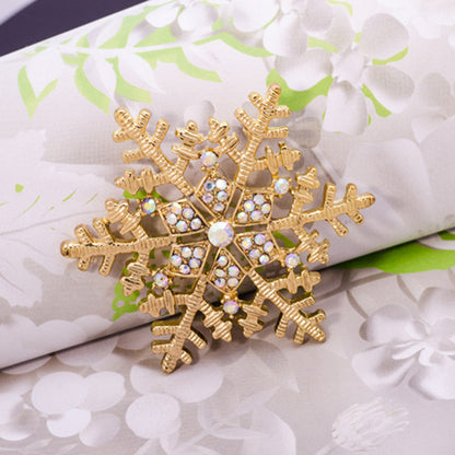 Spilla fiocco di neve in diamante