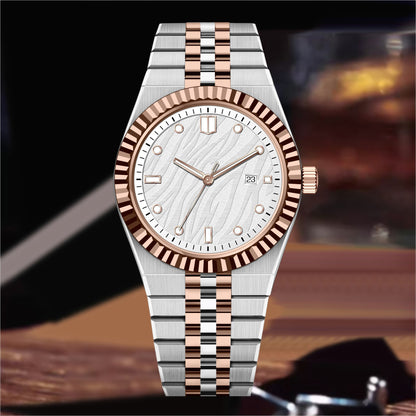 Orologio con cinturino in acciaio d'affari di lusso