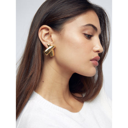 Orecchini croce oro 18K
