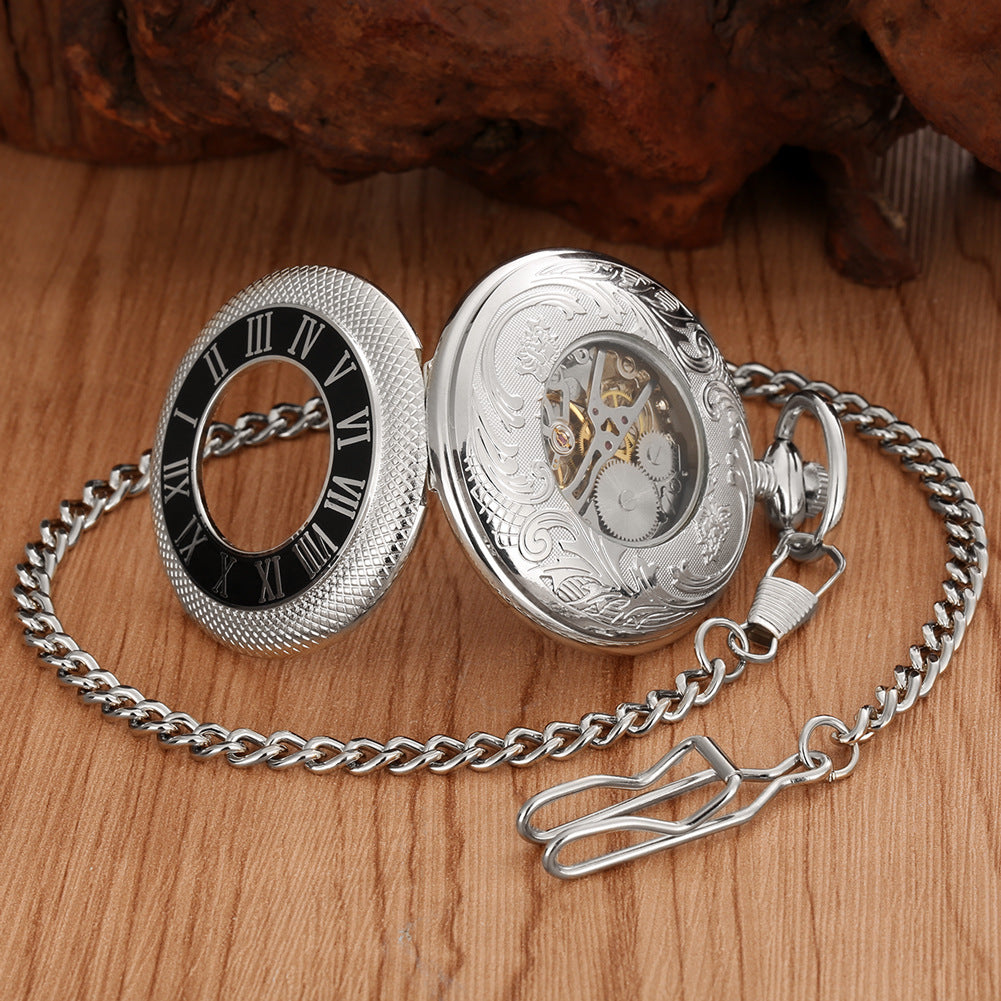 Orologio da tasca meccanico argento
