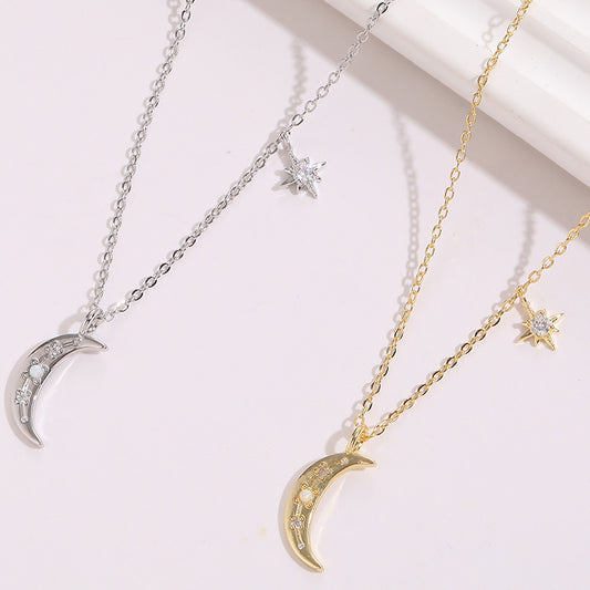 Collana luna stella opale