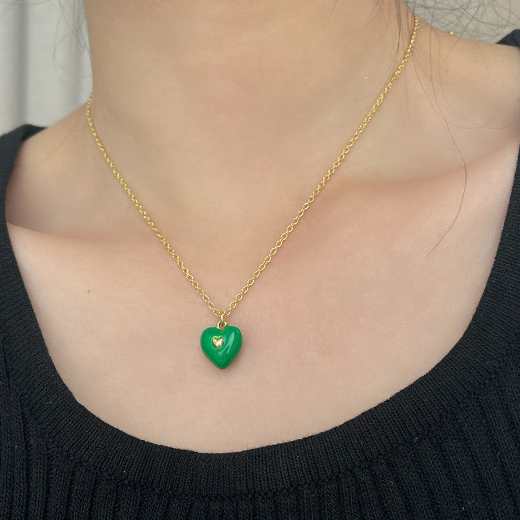 Collana smaltata cuore