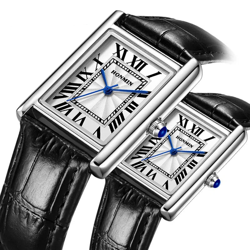 Orologio in pelle impermeabile di coppia