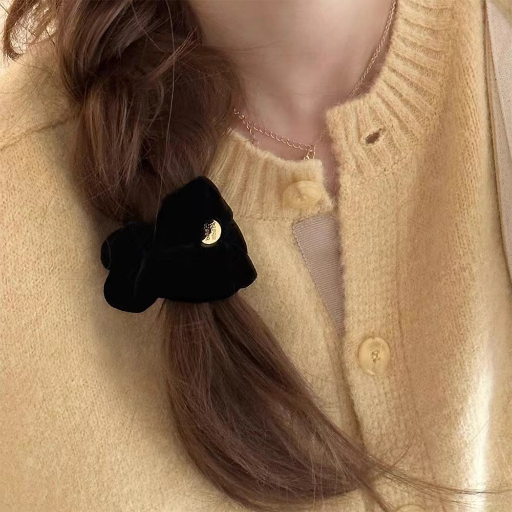 Elastico capelli velluto nero