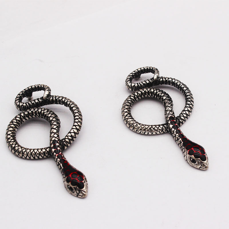 Orecchini serpente rosso