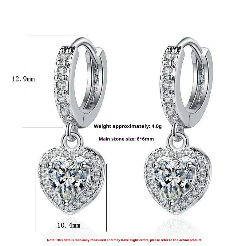 Orecchini zircone cuore