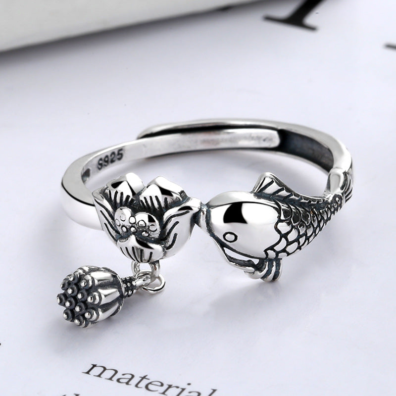 Anello carpa e loto