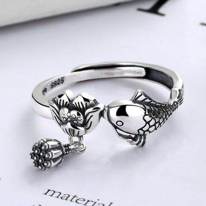 Anello carpa e loto