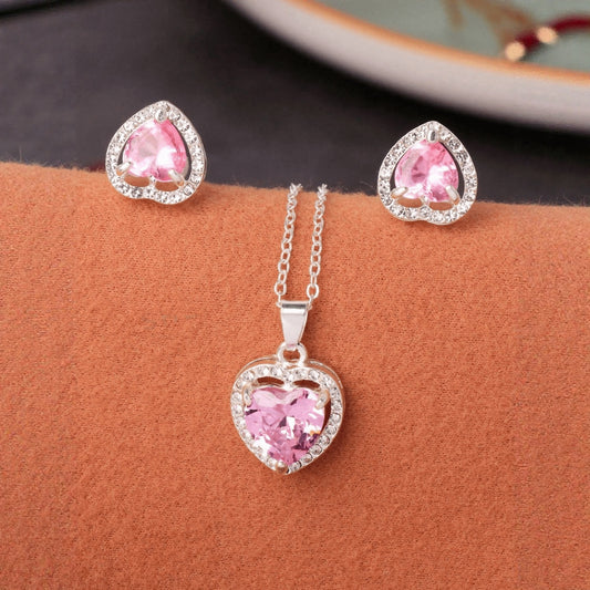 Set cuore cristallo orecchini