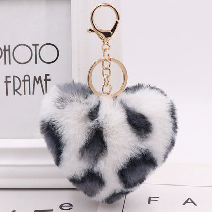 Portachiavi cuore in peluche