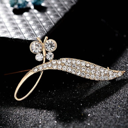 Spilla perla strass