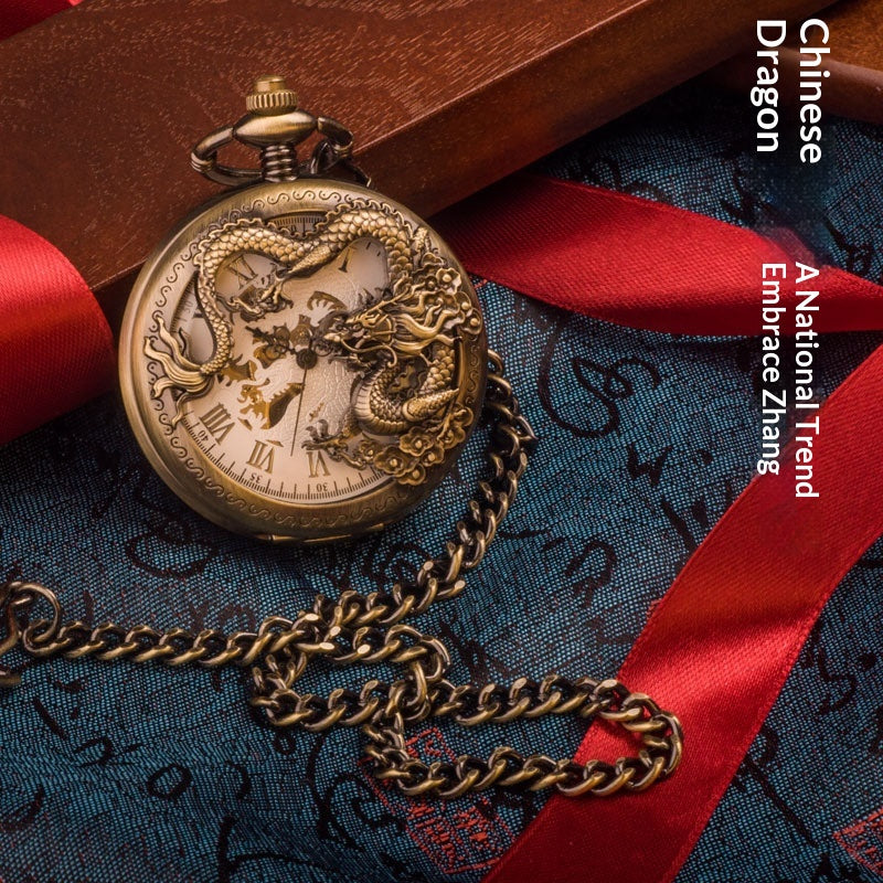 Orologio da tasca drago cinese
