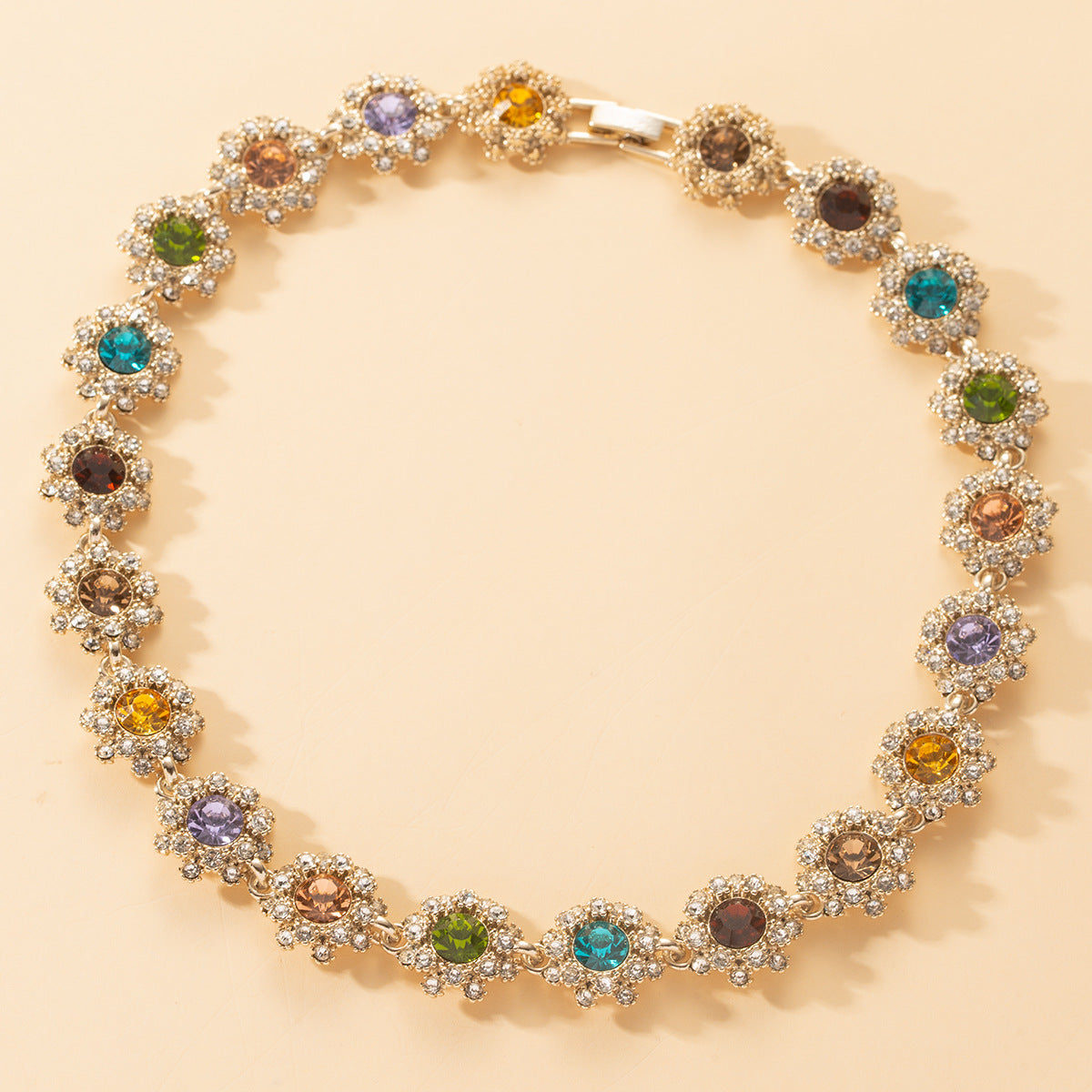 Set collana, orecchini e bracciale strass