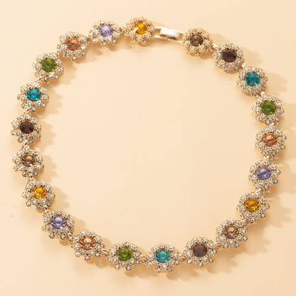 Set collana, orecchini e bracciale strass