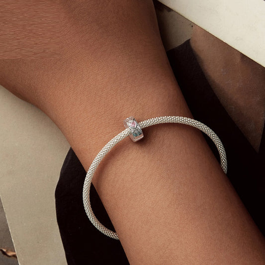 Bracciale silicone fibbia argento
