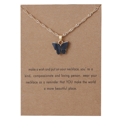 Collana farfalla acrilica