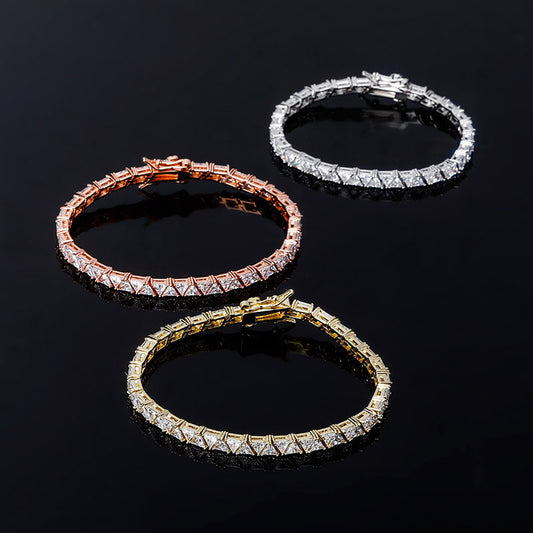 Bracciale zirconi triangolari