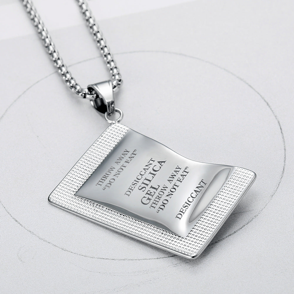 Collana pendente in titanio da uomo