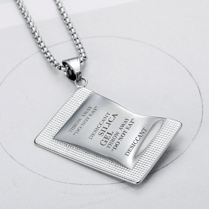 Collana pendente in titanio da uomo