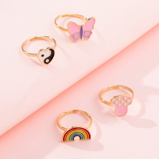 Anello farfalla regolabile cuore