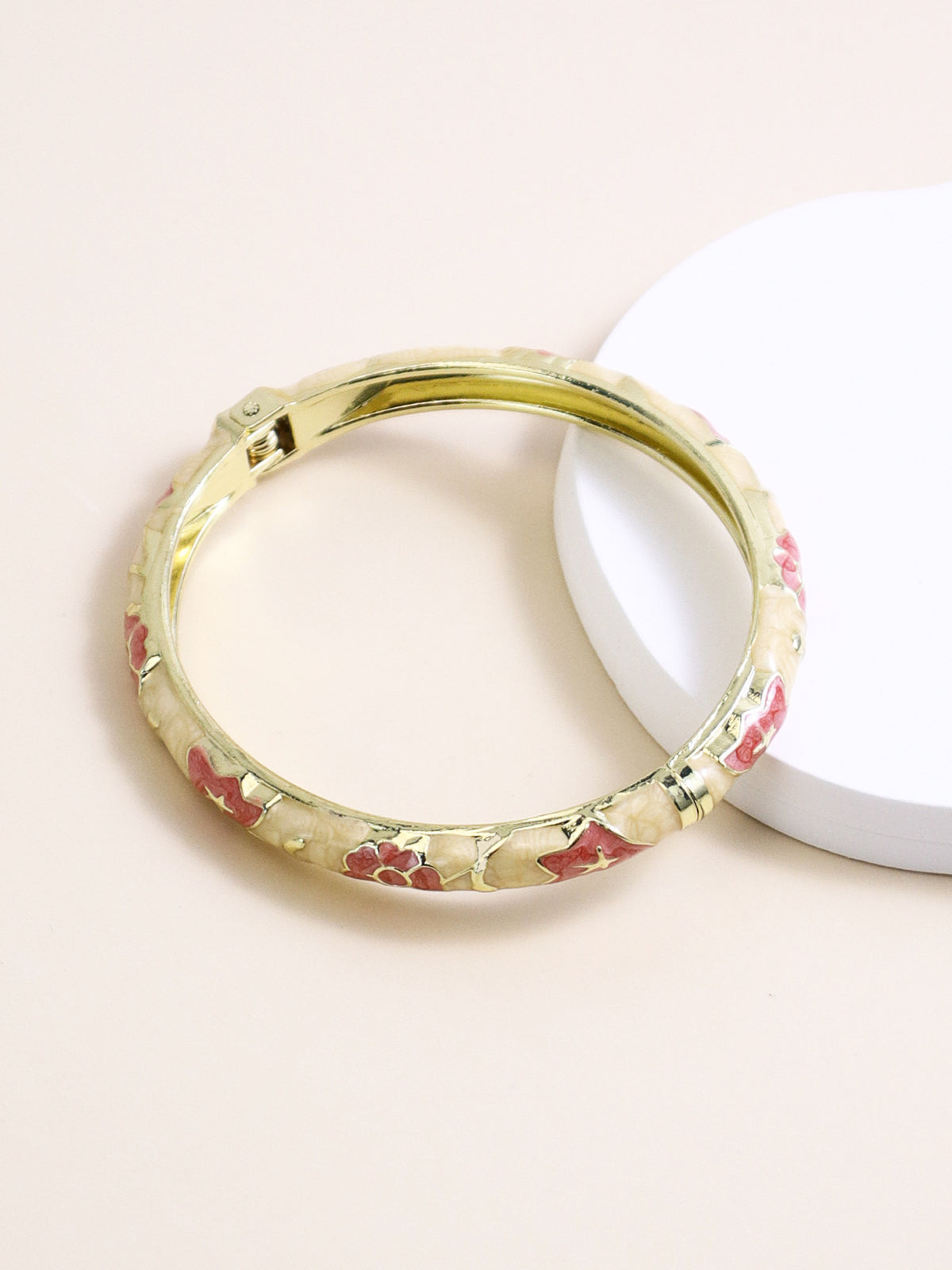 Bracciale smalto fiori