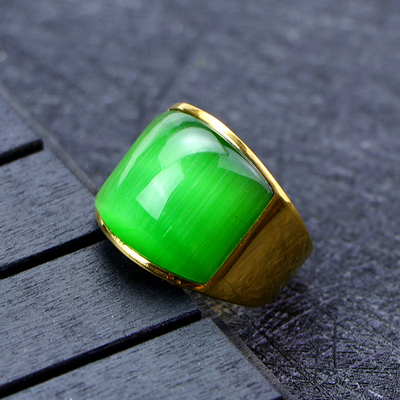 Anello opale verde vintage