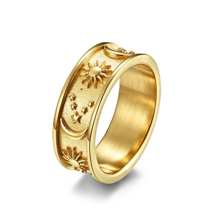 Anello boho stelle luna