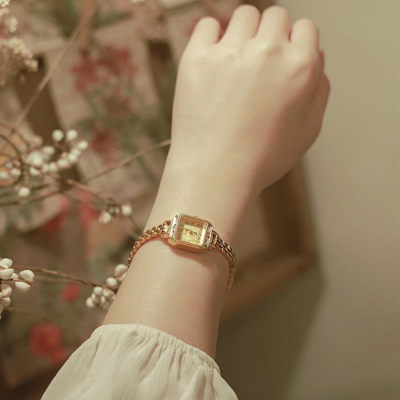 Orologio da donna quadrato ramato