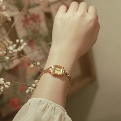 Orologio da donna quadrato ramato