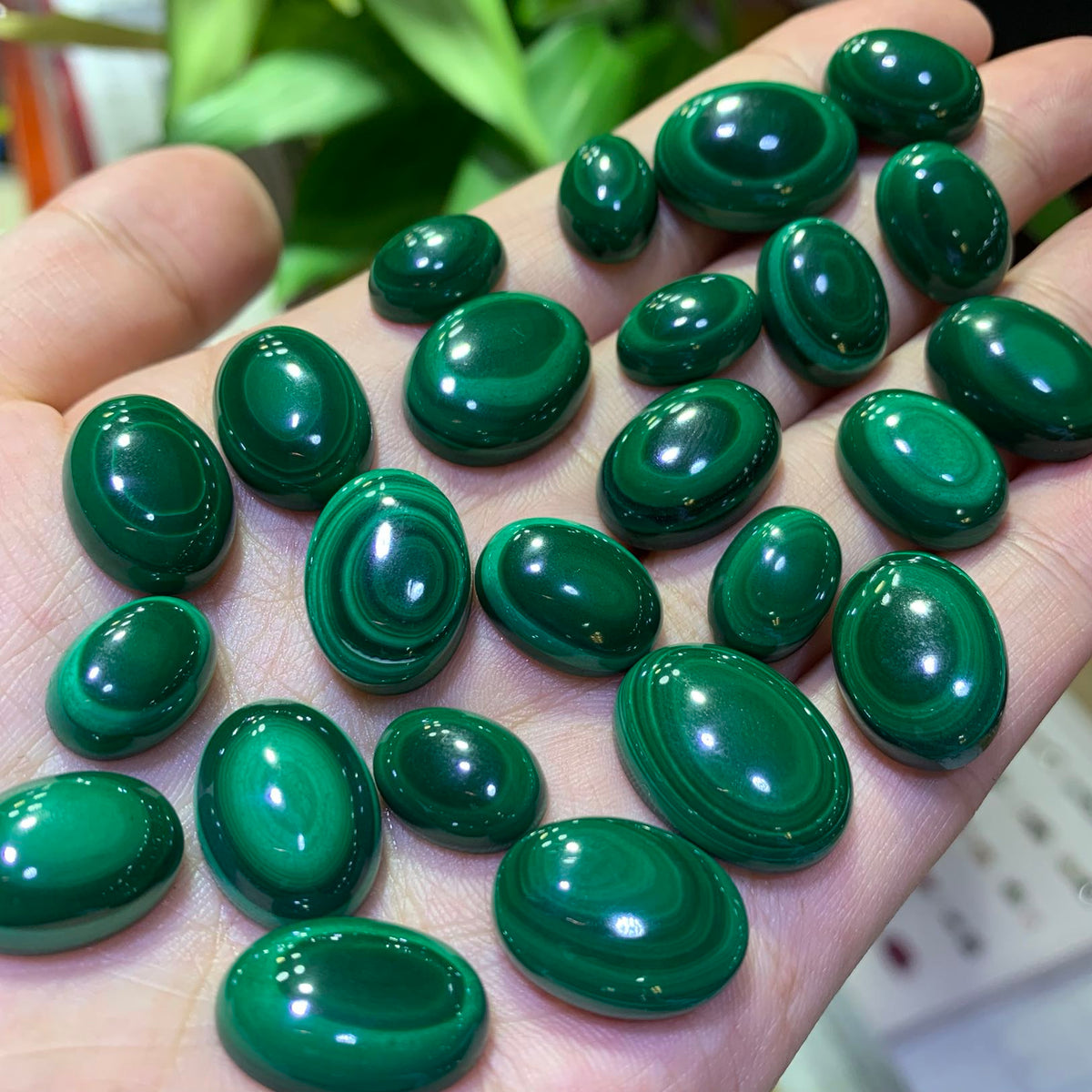 Anello malachite fiore