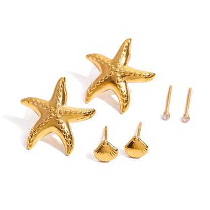 Set orecchini stelle marine e conchiglie