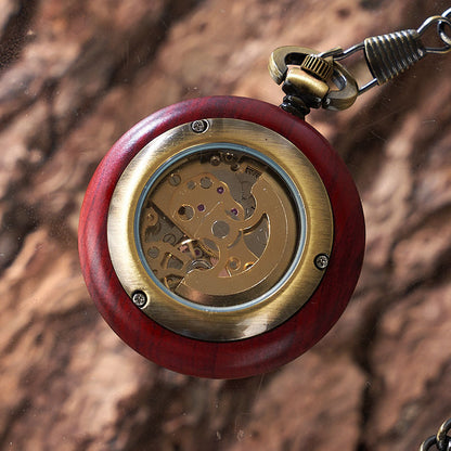 Orologio da tasca in mogano automatico